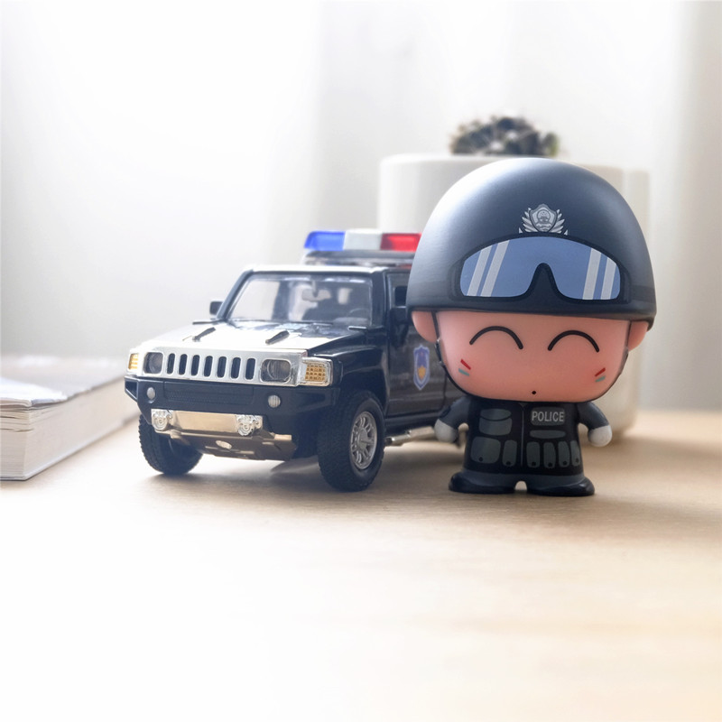 【叱咤小警】警察公仔车载摆件 特警卡通玩偶手办 原创警署礼品 - 图1