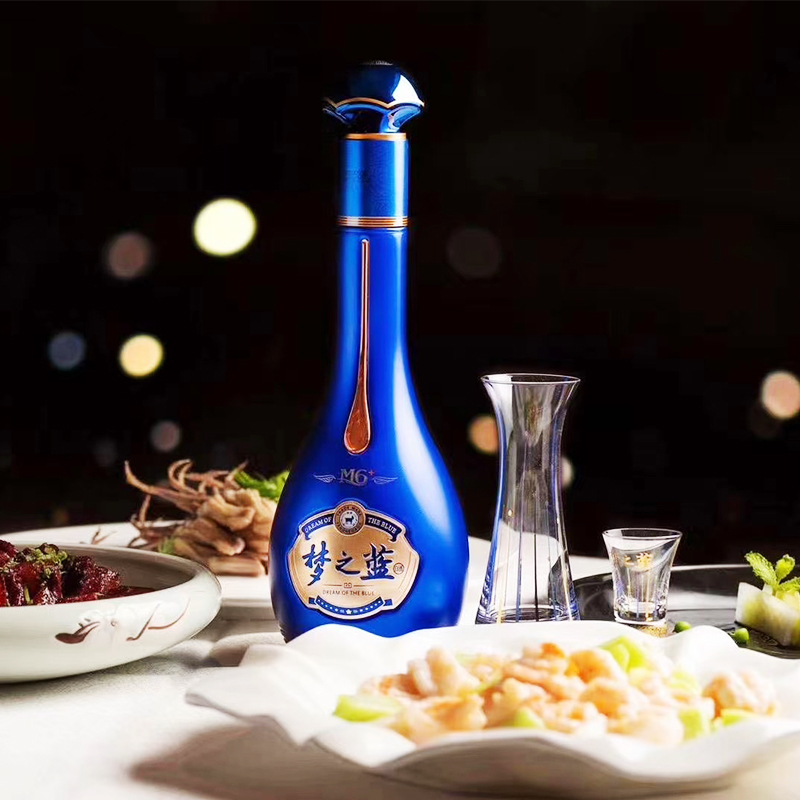 洋河蓝色经典 梦之蓝M6+ 52度550mL*4瓶整箱装白酒 官方旗舰店