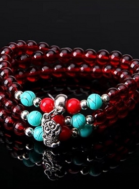 民族风女手链多圈多层手串叠戴搭配