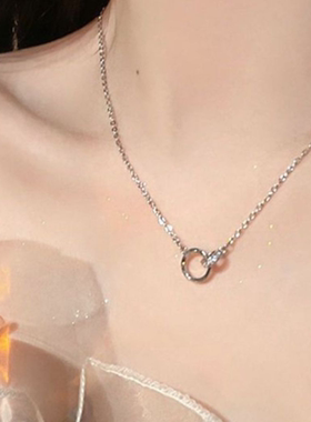 莫比乌斯项链女小众高级感网红锁骨链时尚百搭