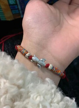 彩虹星星弹力绳手链小清新甜美小众夏日配饰