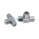 304 stainless steel quick screw tee in-between connector pu pipe hose tetrafluoronylon pipe T-type positive tee fast air pipe