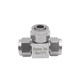 304 stainless steel quick screw tee in-between connector pu pipe hose tetrafluoronylon pipe T-type positive tee fast air pipe