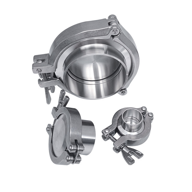 304 stainless steel quick-install blind plate welding joint vacuum clamp set plug chuck chuck squid plate kf16/25/40