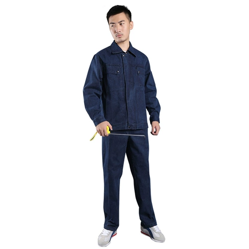 Униформа медсестры, хлопковый джинсовый комбинезон для работы, износостойкий комплект, защита от ожогов