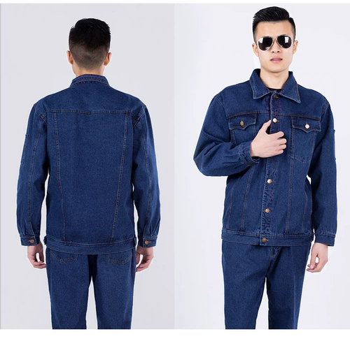 Джинсовый износостойкий комбинезон, защита от ожогов