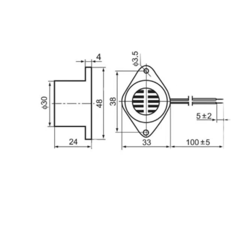 ZMQ-2724电子音乐蜂鸣器报警嘀滴长短声防盗分贝AC 220v DC12v24v - 图2