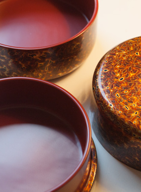 安泰桥 福州漆器 圆盒 金虫盒 茶叶盒 点心盒