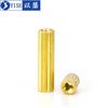 Knurled double-pass circular security monitoring screw column