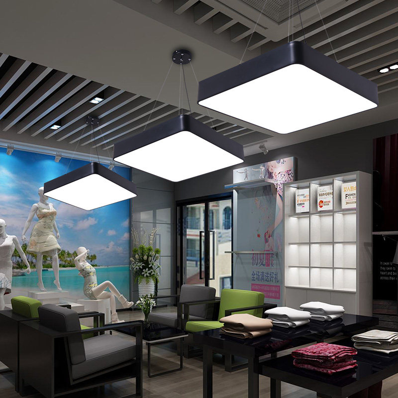 毅胜 led办公室灯具超亮现代简约正方形过道走廊商用照明店铺吊灯_虎窝淘