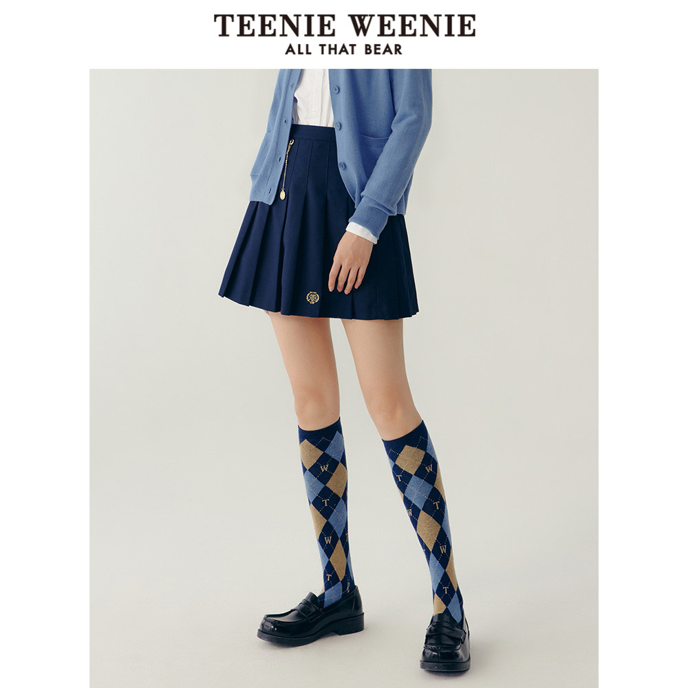 【赵露思同款】jk a字百褶小熊半身裙 TeenieWeenie半身裙