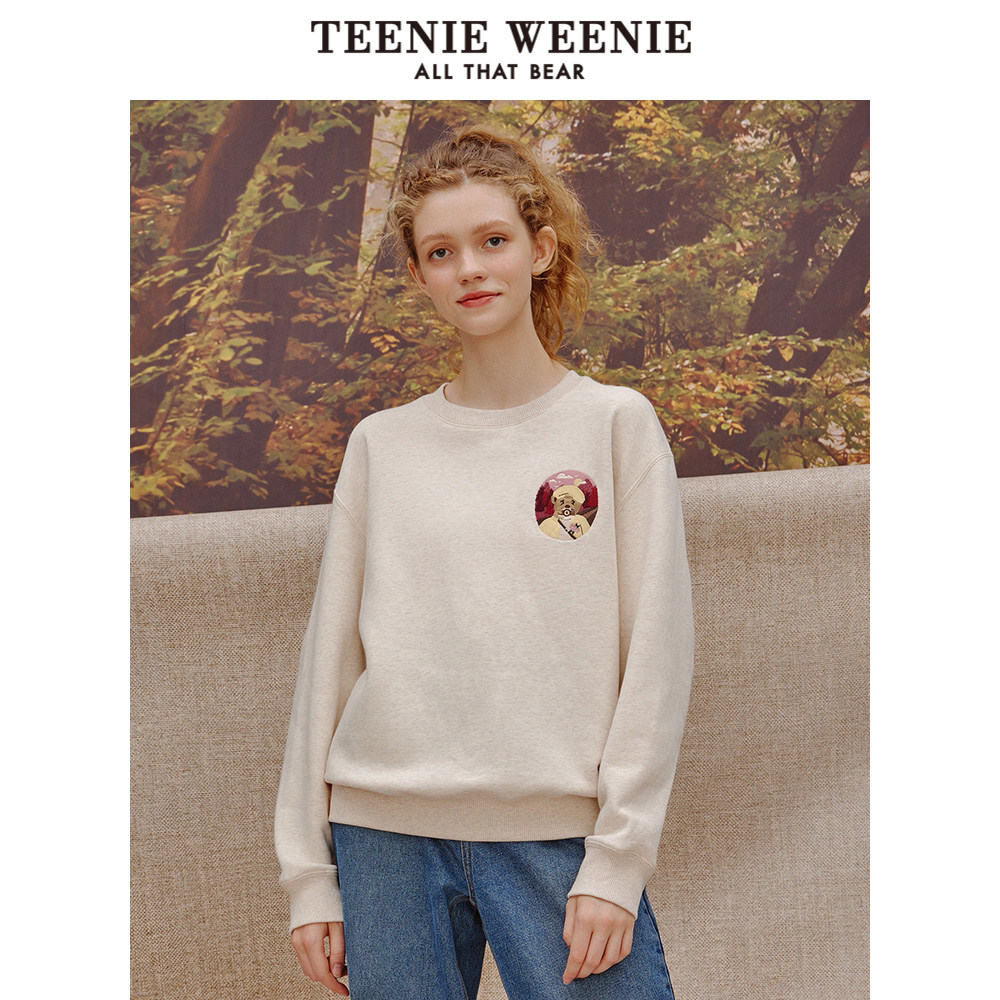 teenieweenie小熊加绒圆领短款卫衣 TeenieWeenie卫衣/绒衫