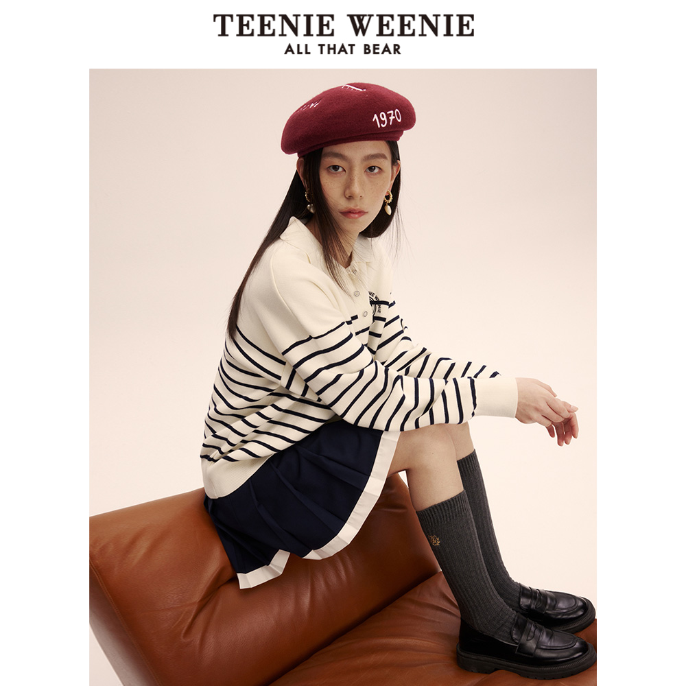 teenieweenie小熊polo领套头女毛衣 TeenieWeenie毛衣