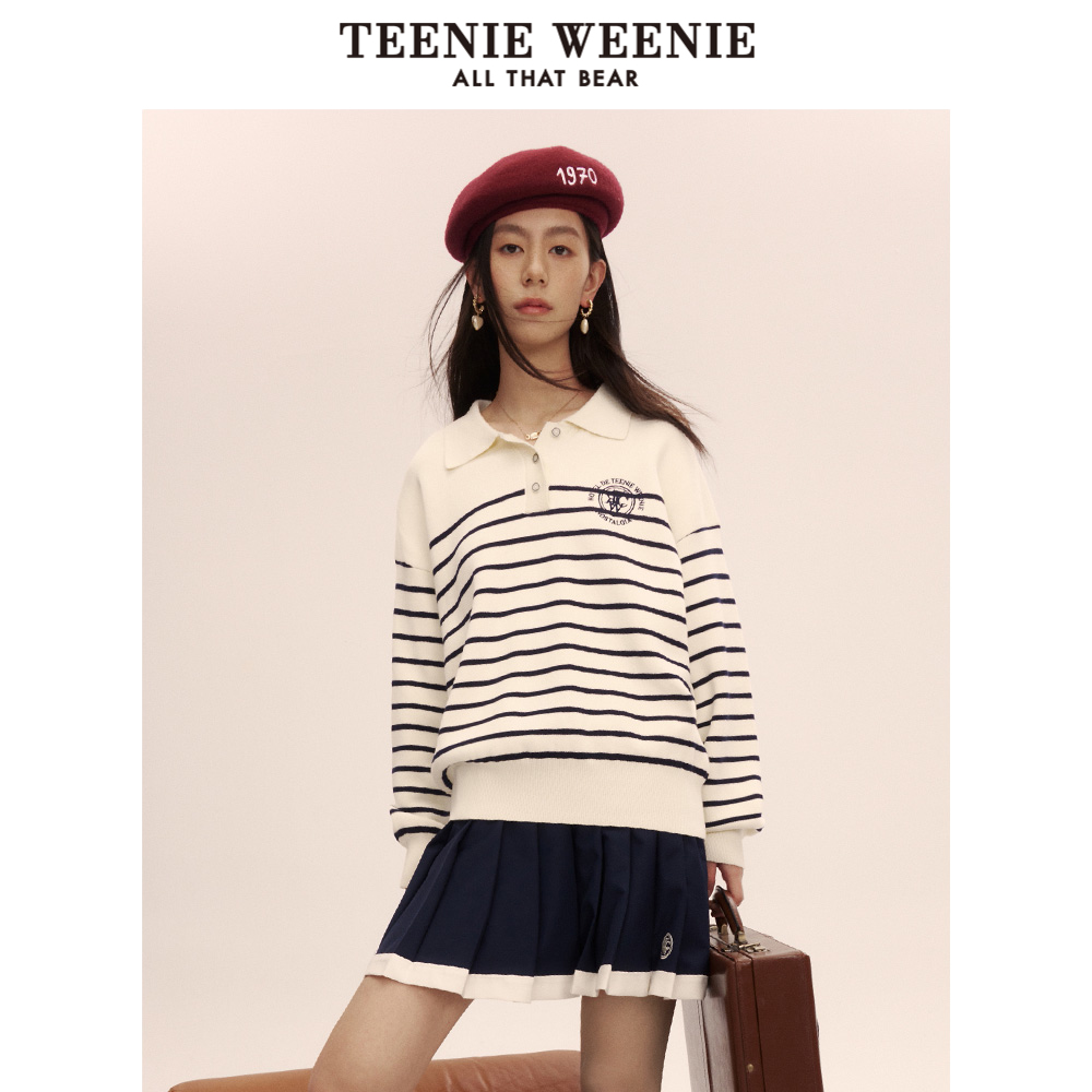 teenieweenie小熊polo领套头女毛衣 TeenieWeenie毛衣