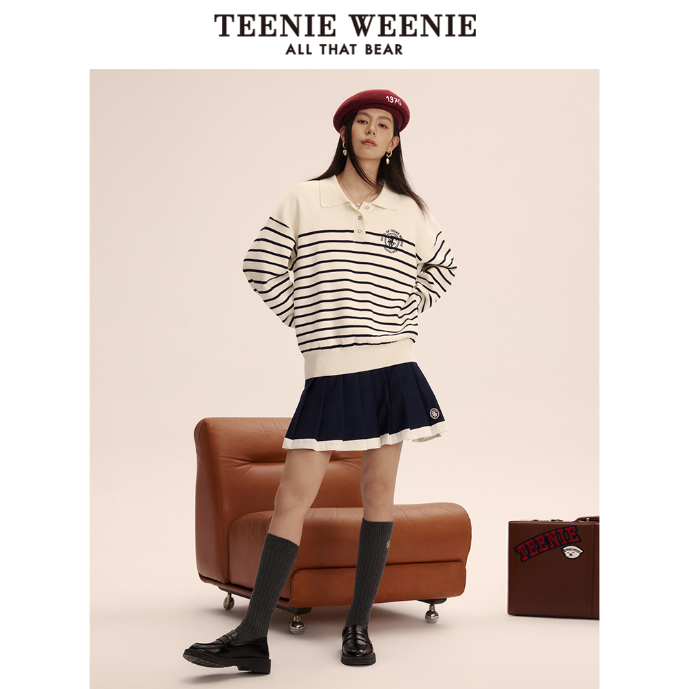 teenieweenie小熊polo领套头女毛衣 TeenieWeenie毛衣