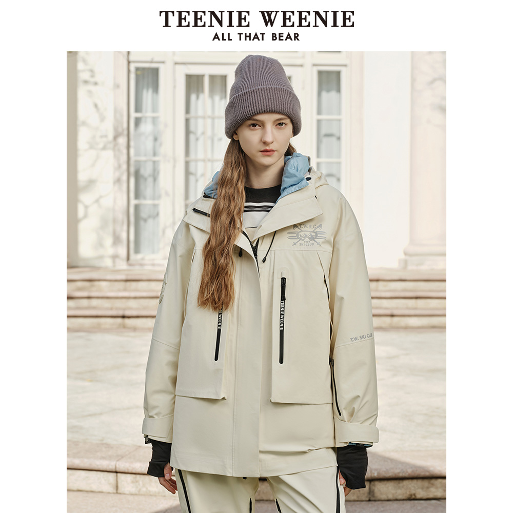 TeenieWeenie小熊秋冬两件套三合一保暖轻羽绒服防泼水外套女