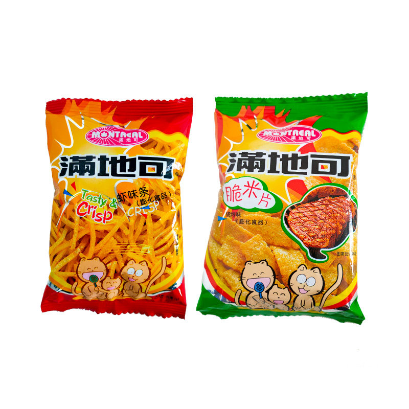 满地可烧烤味脆米片虾味条膨化食品学校宿舍办公节日小零食品年货,淘宝优惠券,粉丝福利购,淘宝优惠卷