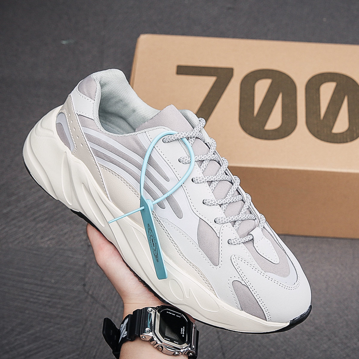 男鞋秋季2024新款椰子700v2运动鞋子男士厚底ins老爹潮鞋透气网面,淘宝优惠券,粉丝福利购,淘宝优惠卷