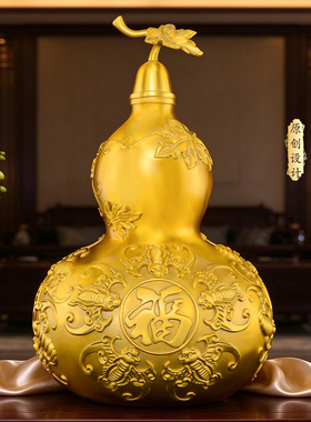 铜葫芦摆件客厅玄关工艺品