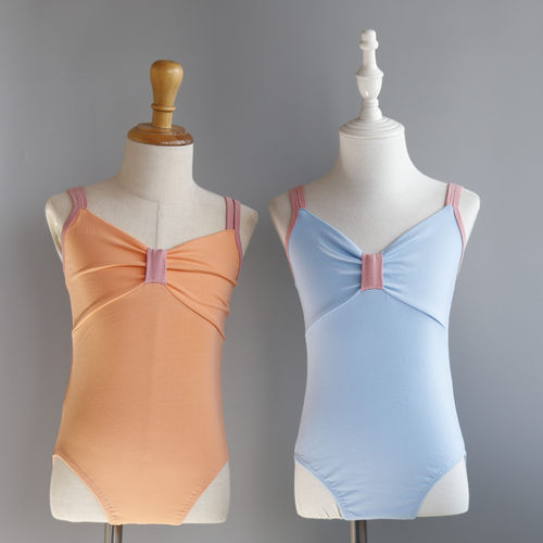 儿童舞蹈服女童练功服女孩夏季吊带跳舞裙芭蕾舞中国舞形体连体服 - 图0