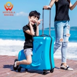 Универсальный чемодан с сидением подходит для мужчин и женщин на колесиках, цвет, популярно в интернете, 2024 дюймов