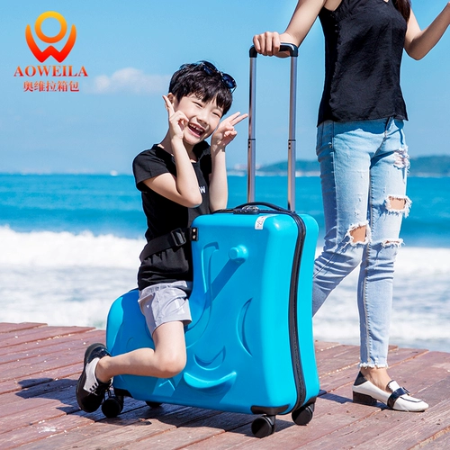 Универсальный чемодан с сидением подходит для мужчин и женщин на колесиках, цвет, популярно в интернете, 2024 дюймов