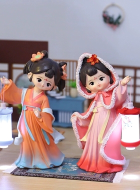 古风创意摆件四大美女国色长歌复古家居装饰品送闺女朋友生日礼物