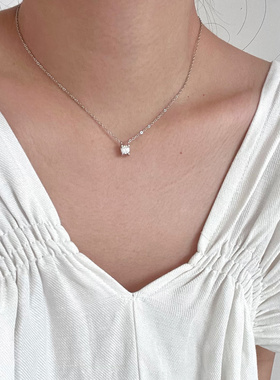 DouxAir绝甜空气纯银锆石项链