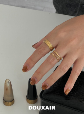 DouxAir绝甜空气宽面金属戒指