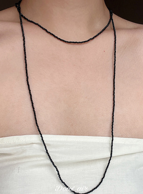 DouxAir绝甜空气黑碧玺串珠项链