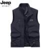 JEEPSPIRIT stand collar waterproof vest for middle-aged and elderly people