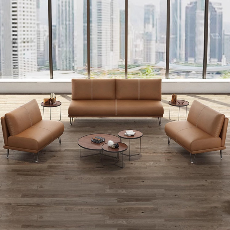 接待沙发商务洽谈商用会客创意休闲休息区小型无扶手真皮办公沙发,淘宝优惠券,粉丝福利购,淘宝优惠卷