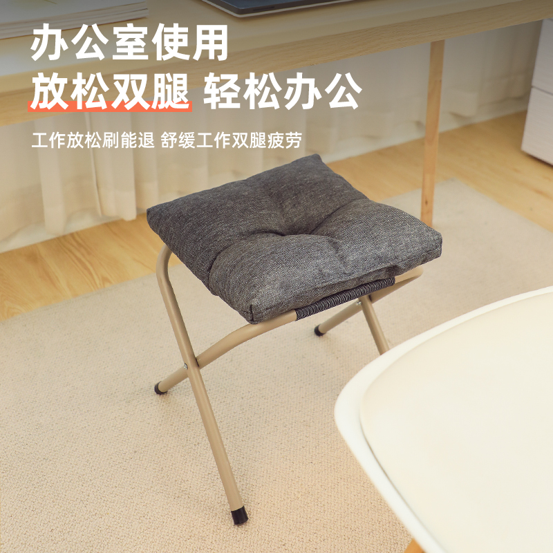 小凳子可折叠加厚布艺矮凳家用垫脚凳椅子板凳沙发凳简约结实脚踏 - 图2