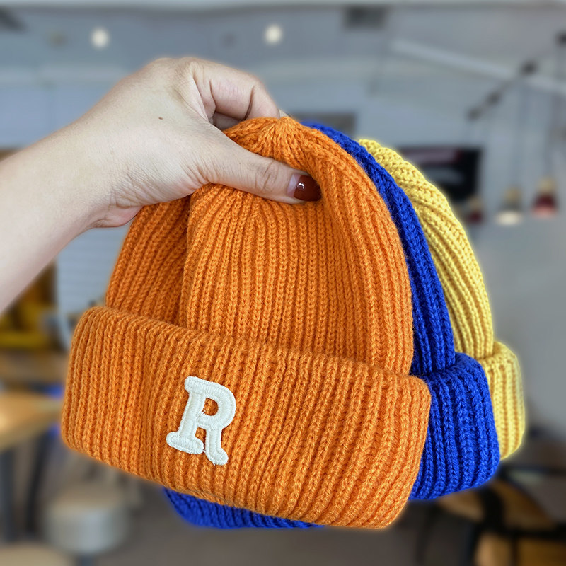 儿童帽子韩版秋冬款时尚字母毛线帽男童女童套头宝宝针织帽冬季潮,淘宝优惠券,粉丝福利购,淘宝优惠卷