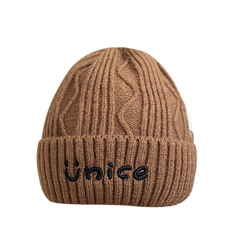 韩版ins儿童帽子秋冬男童字母针织毛线帽 女童保暖护耳宝宝套头帽