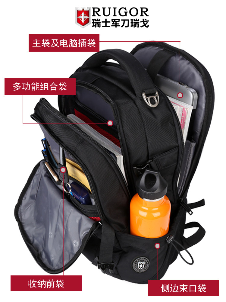 瑞士军士刀男士大容量旅行双肩包 鑫运箱包双肩背包