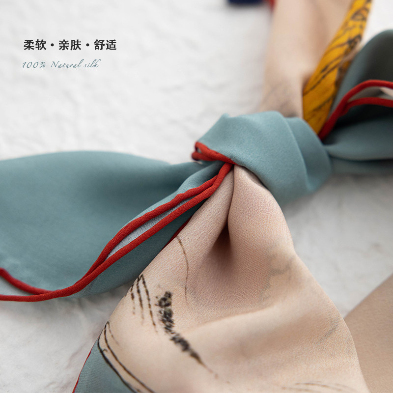 童话镇~真丝围巾桑蚕丝丝巾发带绑发绑包夏季薄款女2025新款方巾,淘宝优惠券,粉丝福利购,淘宝优惠卷