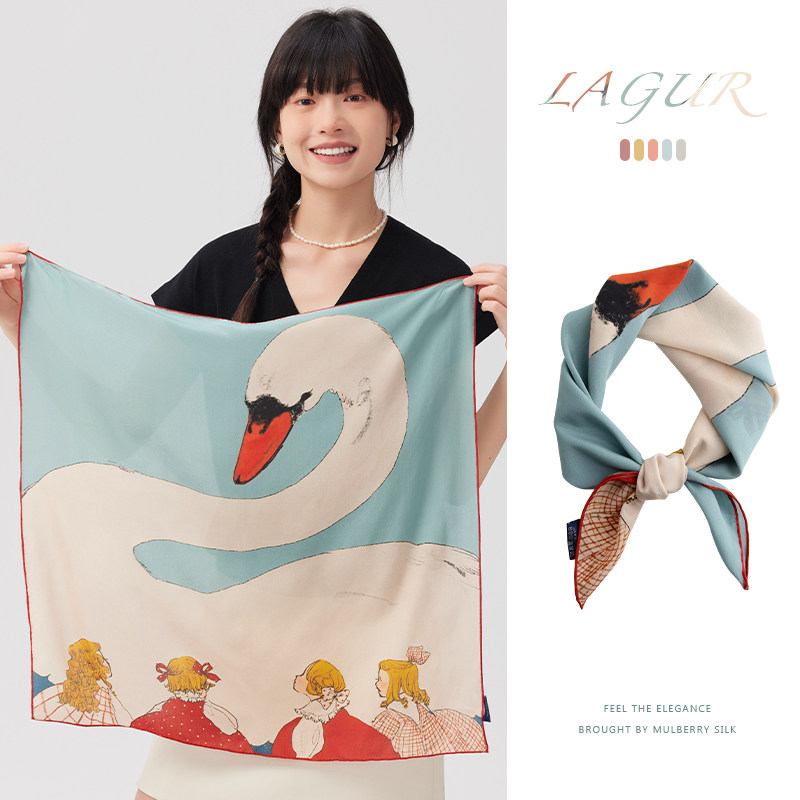 童话镇~真丝围巾桑蚕丝丝巾发带绑发绑包夏季薄款女2025新款方巾,淘宝优惠券,粉丝福利购,淘宝优惠卷