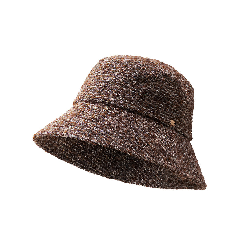 Lagur（伦敦咖）20%羊毛花呢香风保暖渔夫帽冬女2025新款加厚帽子,淘宝优惠券,粉丝福利购,淘宝优惠卷