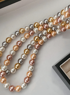 XMR欧美S家多彩珍珠项链