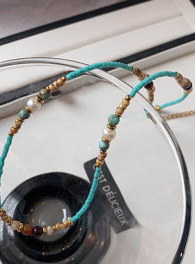 XMR天河石串珠珍珠项链