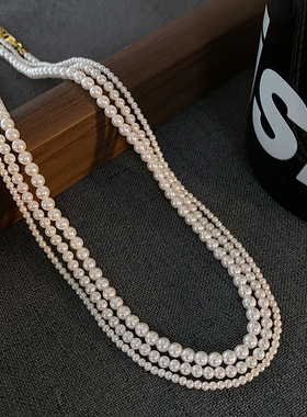 XMR超小S家珍珠颈链项链配饰女