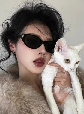 2025新款复古可可镜猫眼夏季遮阳墨镜女款潮辣妹度假夏季太阳眼镜