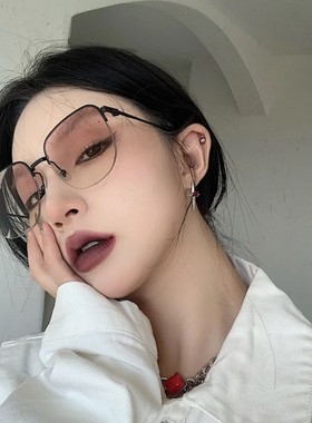 2023韩版gm新款粉色渐变墨镜ins纯欲网红街拍复古圆脸太阳眼镜女