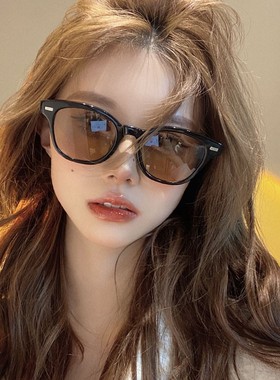 复古方框茶色太阳眼镜近视墨镜