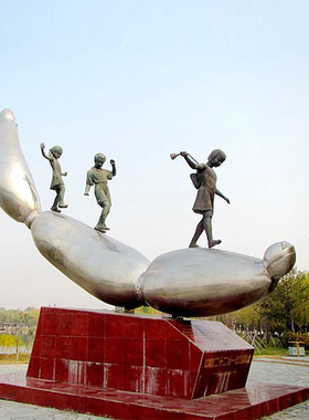 渤言雕塑不锈钢户外公园景观