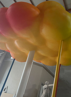 不锈钢云朵雕塑景区金属铁艺