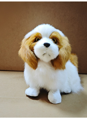 仿真动物狗京巴狗桌面装饰品