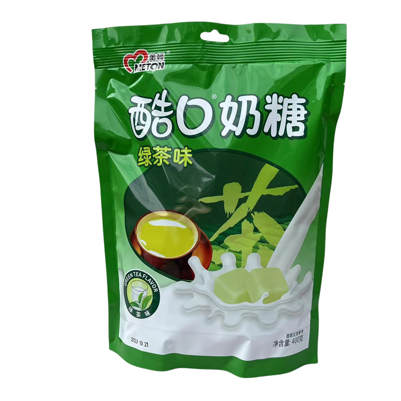 正品美顿酷口奶糖400g喜糖糖果年货糖巧克力绿茶清凉原奶味-图2