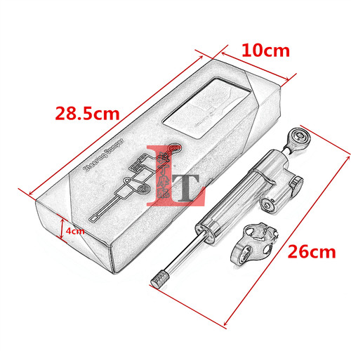 摩托车改装钛尺通用型方向阻尼器三轮车防甩头转向阻尼缓冲器配件 - 图3